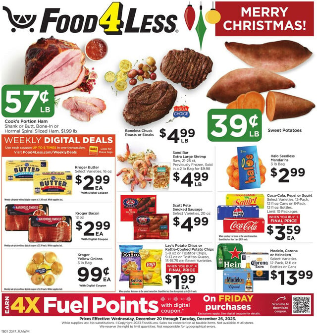 Food 4 Less Ad from 12/20/2023