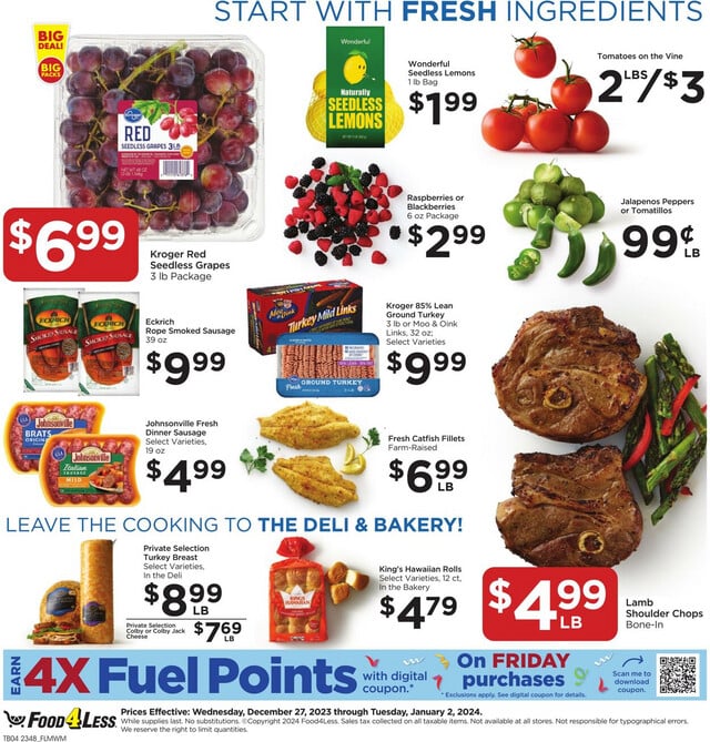 Food 4 Less Ad from 12/27/2023