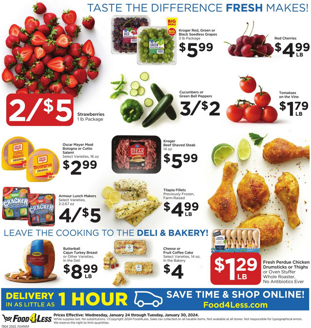 Food 4 Less Ad from 01/24/2024