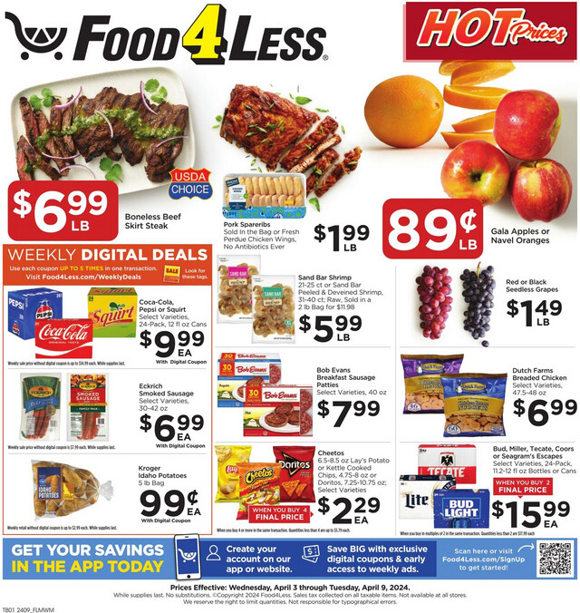 Food 4 Less Ad from 04/03/2024