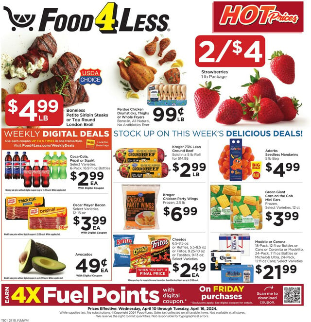 Food 4 Less Ad from 04/10/2024