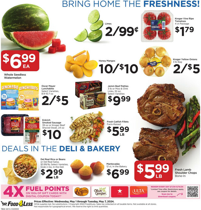 Food 4 Less Ad from 05/01/2024