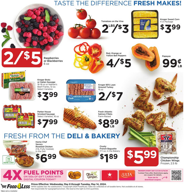 Food 4 Less Ad from 05/08/2024