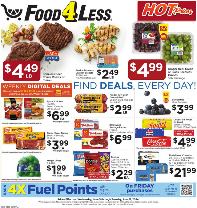 Food 4 Less Ad from 06/05/2024