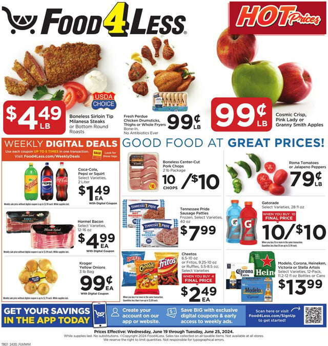 Food 4 Less Ad from 06/19/2024