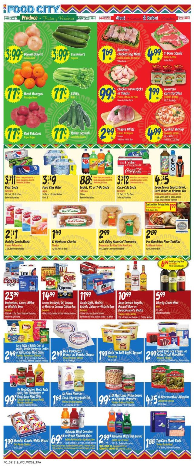 Food City Ad from 09/18/2019