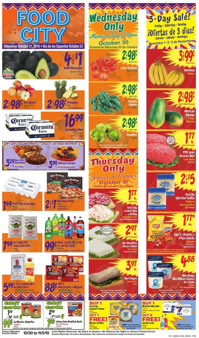 Food City Ad from 10/30/2019