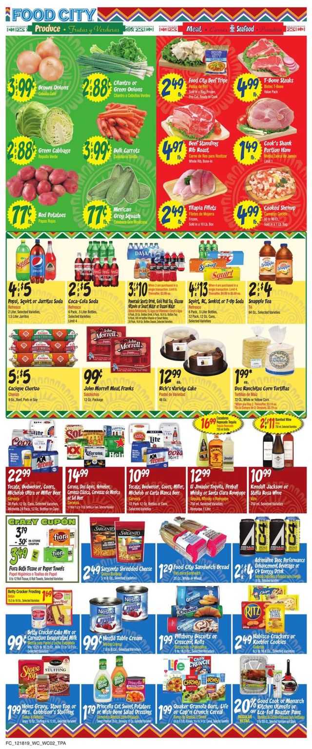 Food City Ad from 12/18/2019