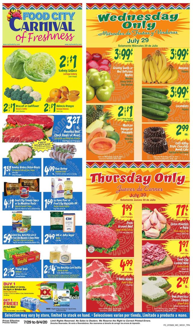 Food City Ad from 07/29/2020