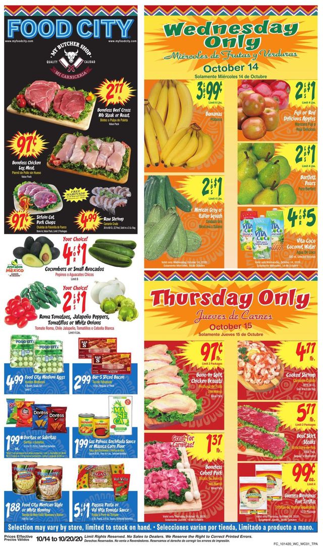 Food City Ad from 10/14/2020