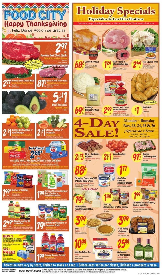 Food City Ad from 11/18/2020
