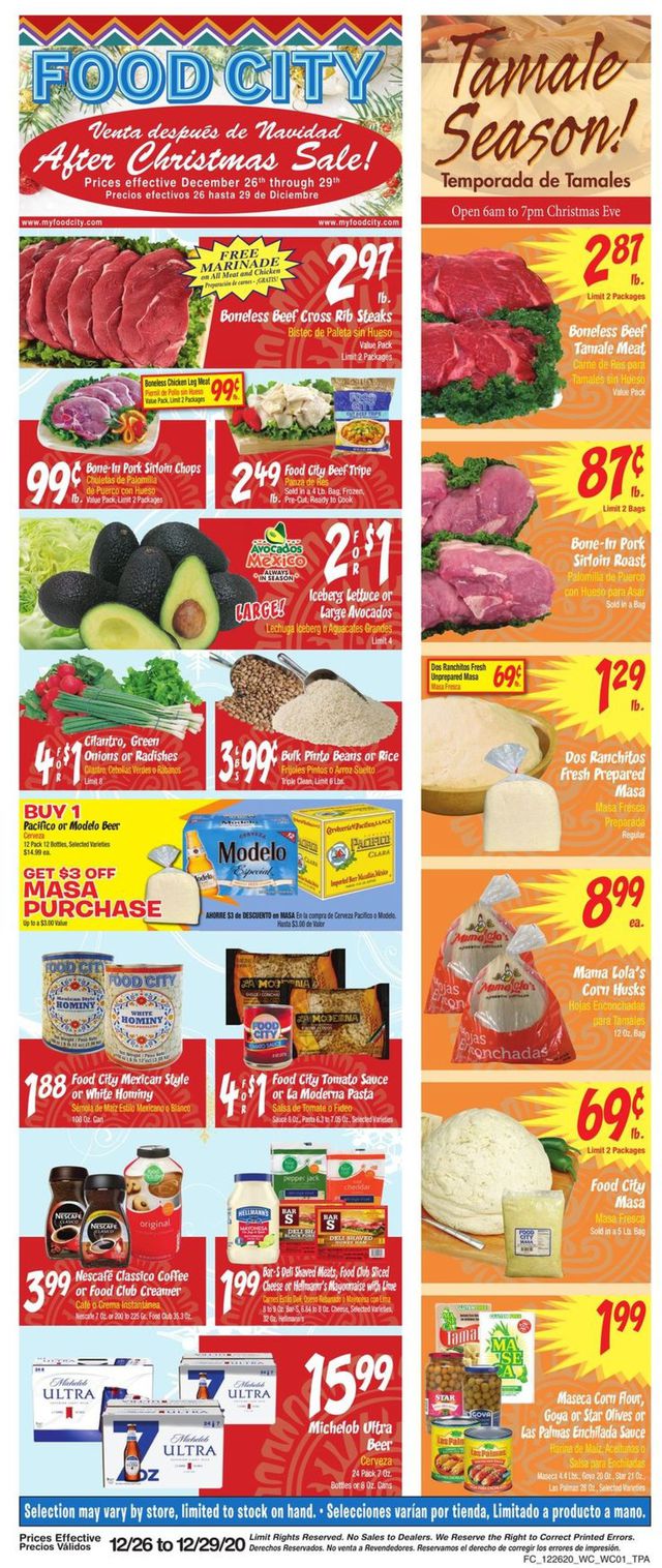 Food City Ad from 12/26/2020