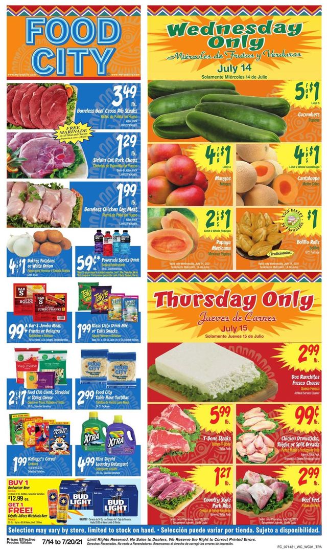 Food City Ad from 07/14/2021