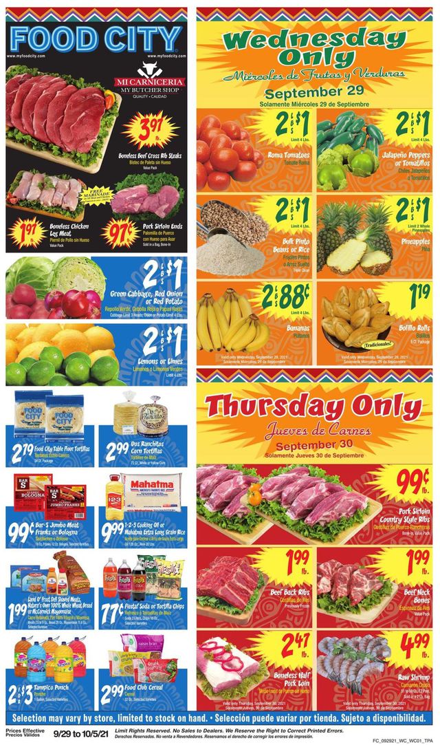 Food City Ad from 09/29/2021