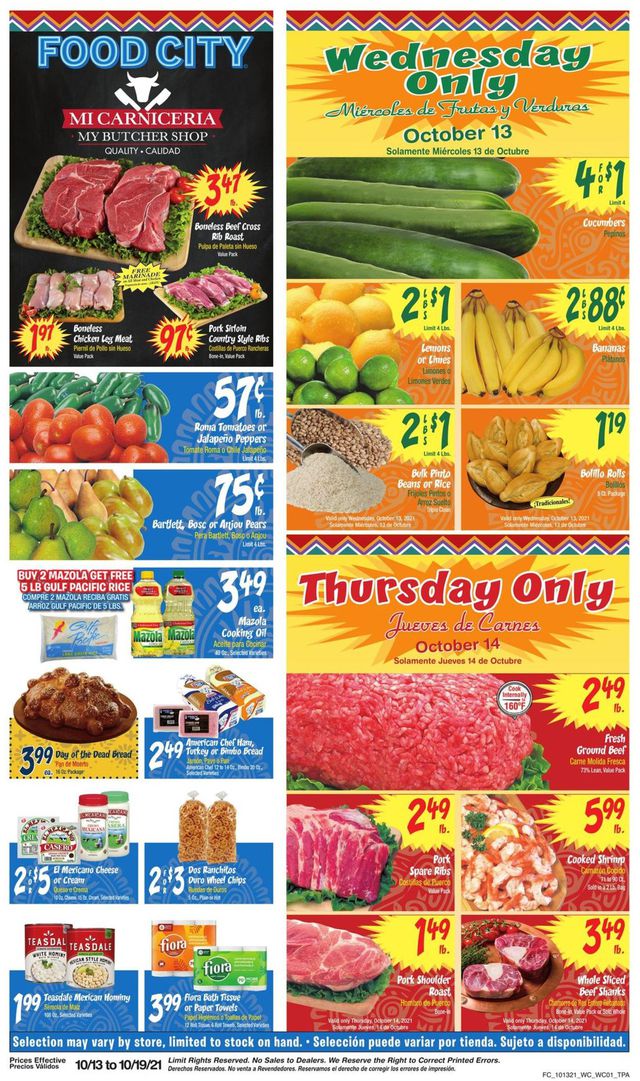 Food City Ad from 10/13/2021