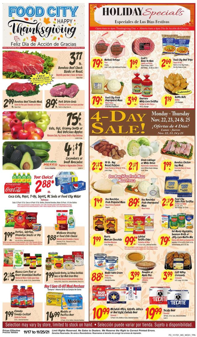 Food City Ad from 11/17/2021