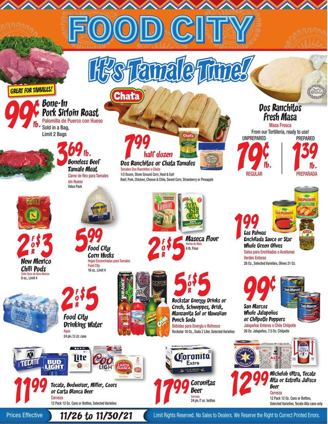 Food City Ad from 11/26/2021