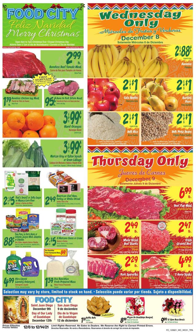 Food City Ad from 12/08/2021
