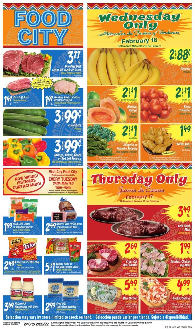Food City Ad from 02/16/2022