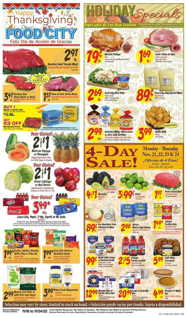 Food City Ad from 11/16/2022