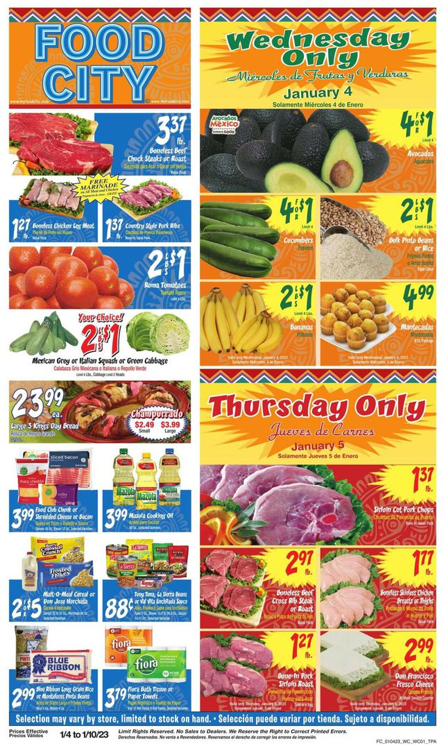 Food City Ad from 01/04/2023