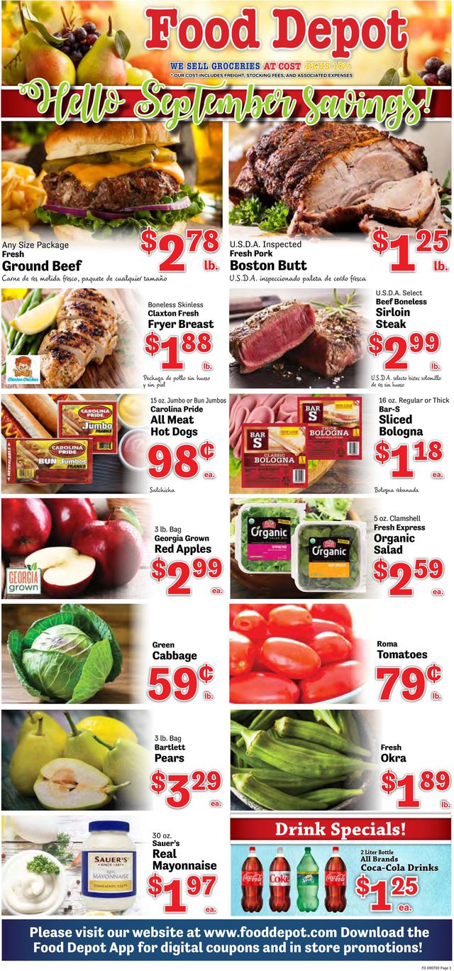 Food Depot Ad from 09/07/2020