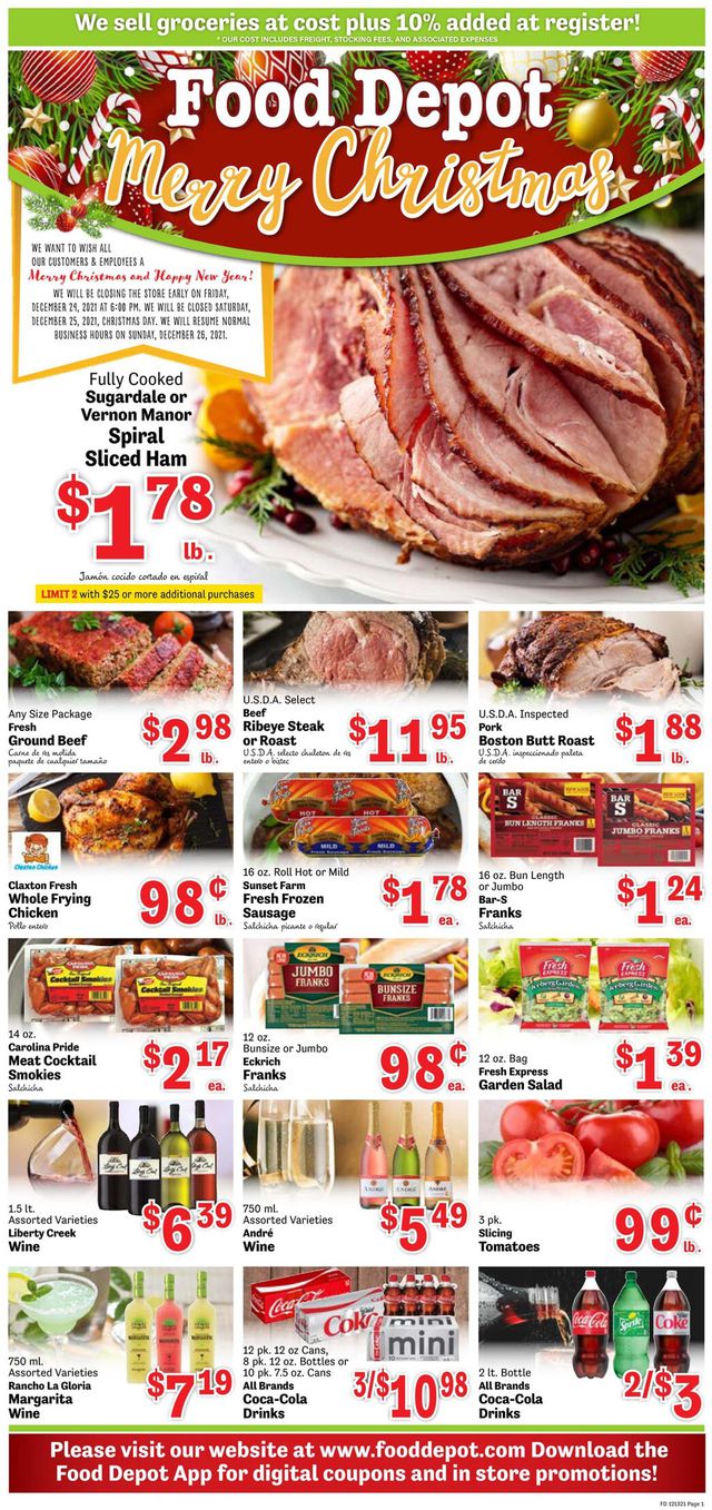 Food Depot Ad from 12/13/2021