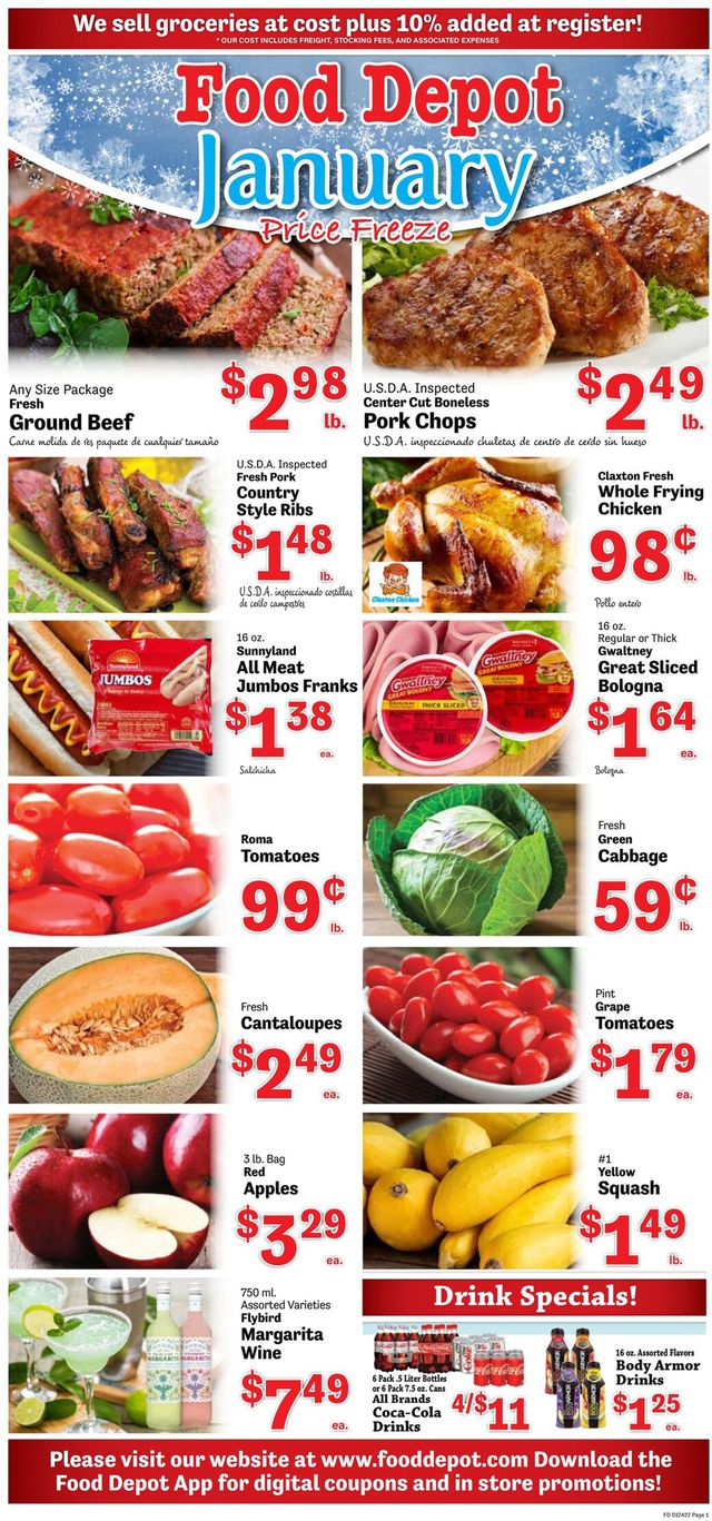 Food Depot Ad from 01/24/2022