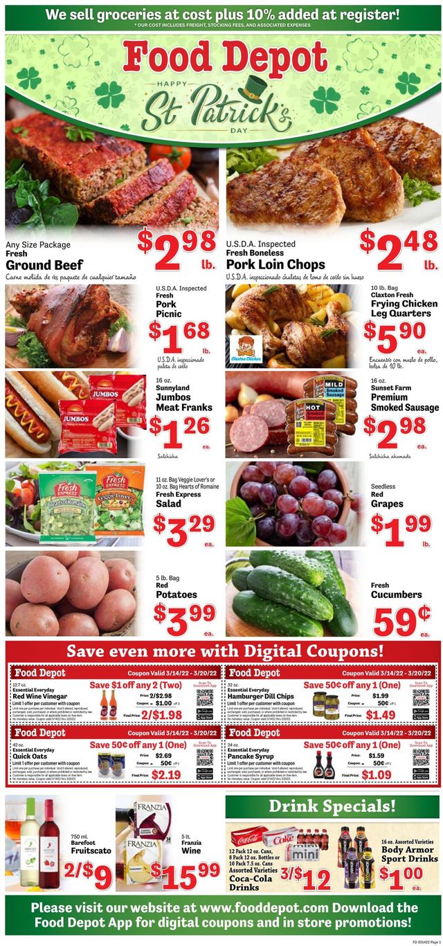 Food Depot Ad from 03/14/2022