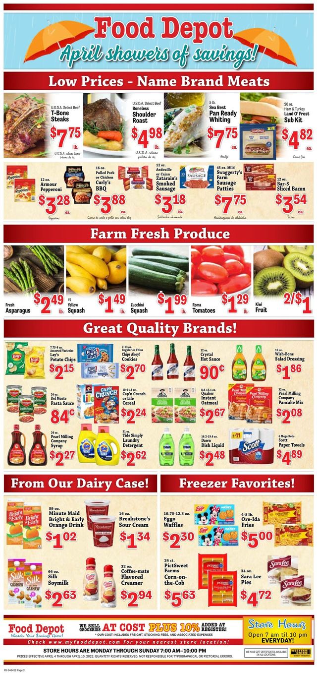 Food Depot Ad from 04/04/2022