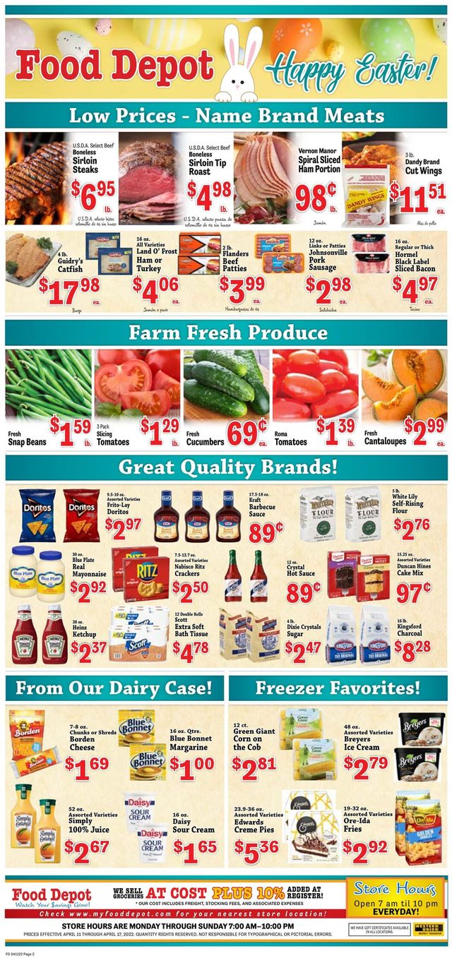 Food Depot Ad from 04/11/2022