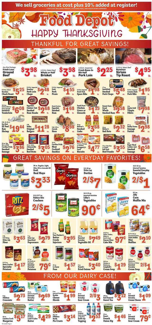 Food Depot Ad from 11/14/2022