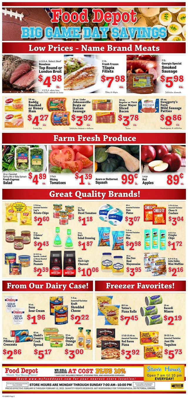 Food Depot Ad from 02/06/2023