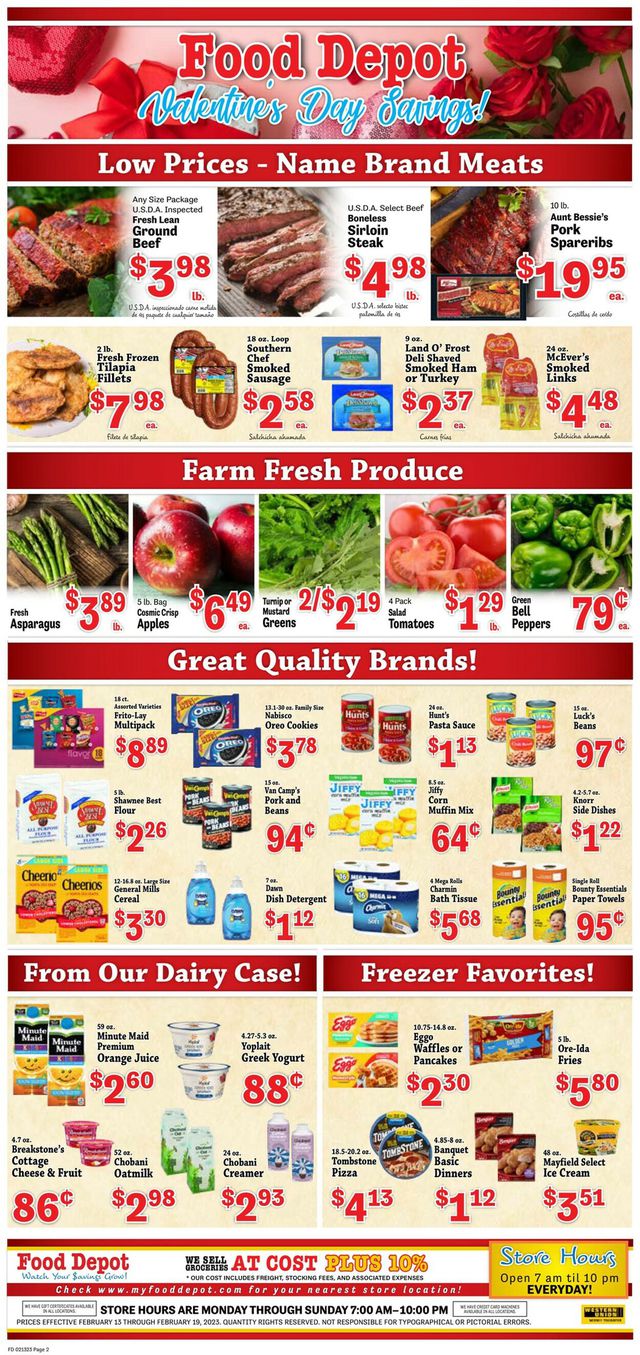 Food Depot Ad from 02/13/2023