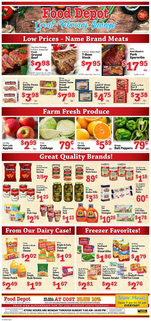 Food Depot Ad from 02/20/2023