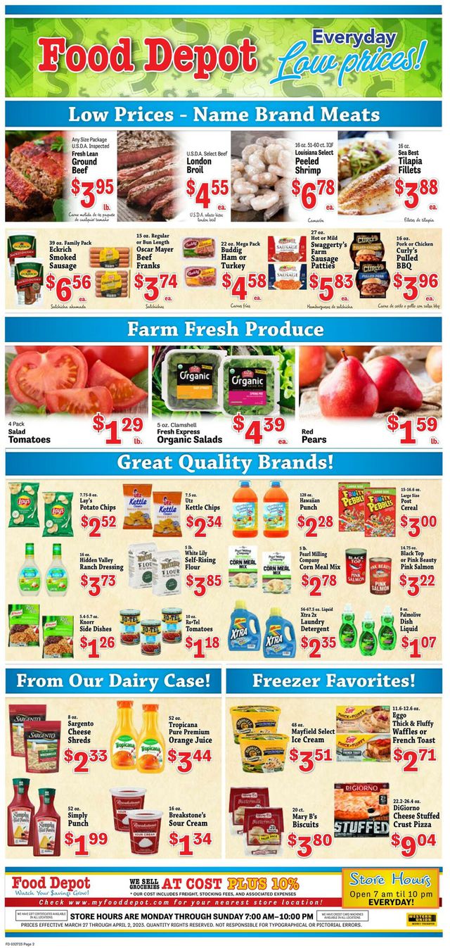 Food Depot Ad from 03/27/2023