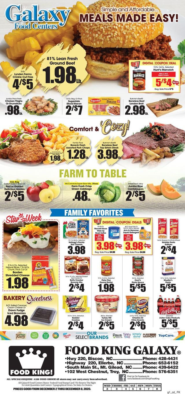 Food King Ad from 12/02/2020