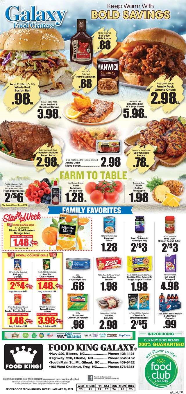 Food King Ad from 01/20/2021