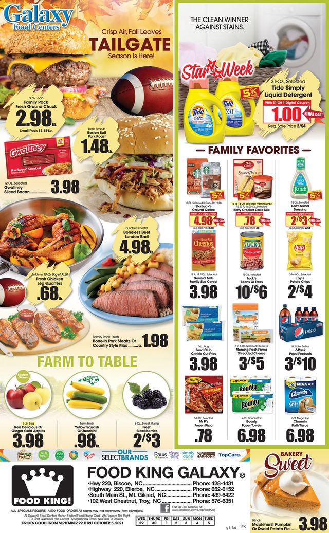 Food King Ad from 09/29/2021