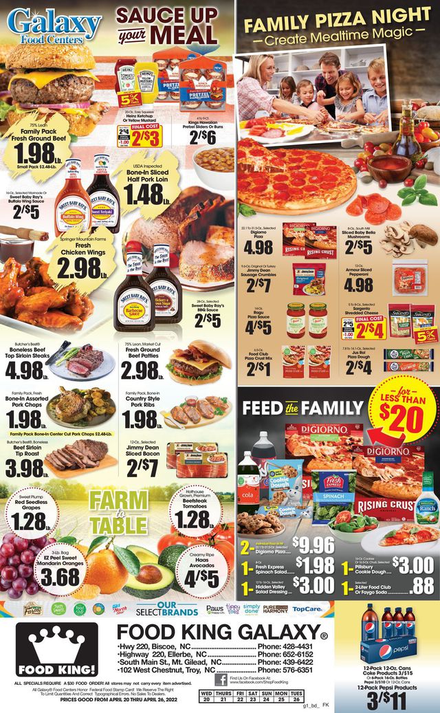 Food King Ad from 04/20/2022