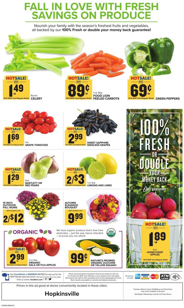 Food Lion Ad from 09/25/2019