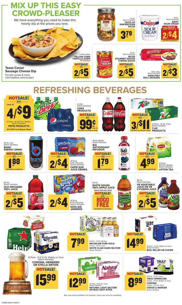 Food Lion Ad from 10/30/2019