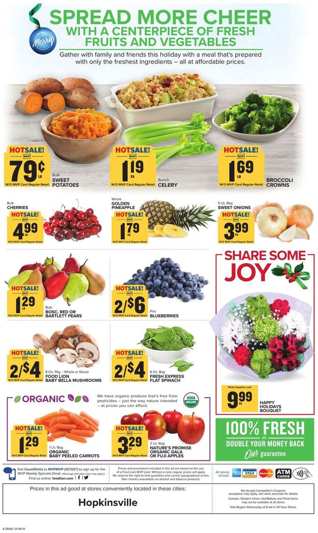 Food Lion Ad from 12/18/2019