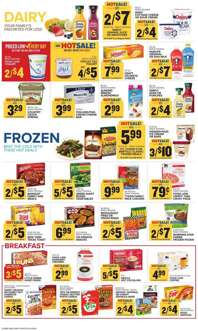 Food Lion Ad from 01/22/2020