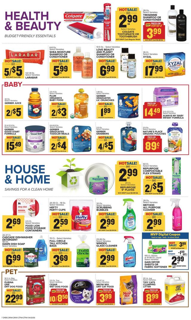 Food Lion Ad from 04/22/2020