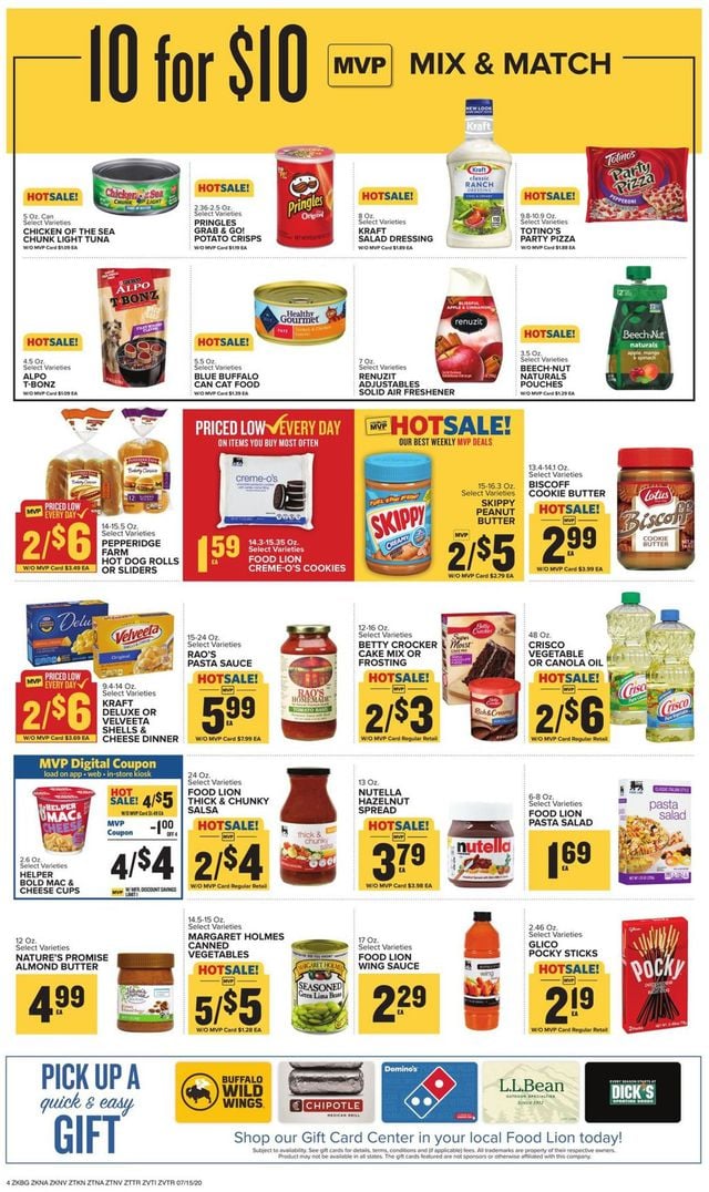 Food Lion Ad from 07/15/2020
