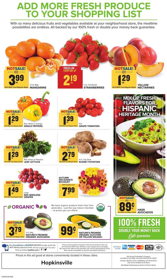 Food Lion Ad from 09/16/2020