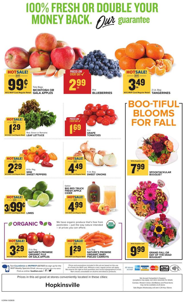 Food Lion Ad from 10/28/2020