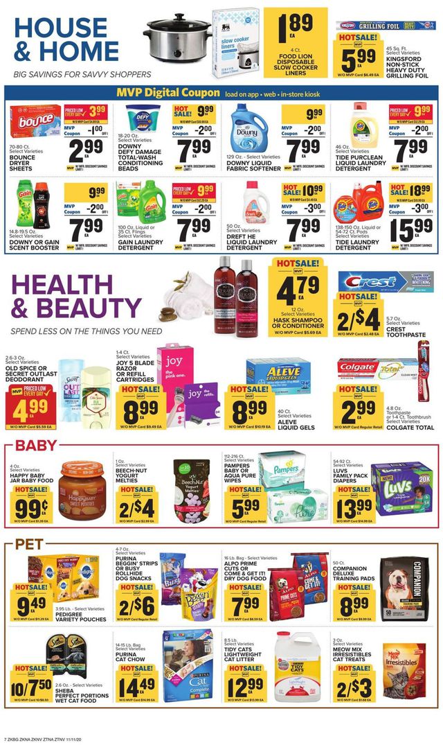 Food Lion Ad from 11/11/2020
