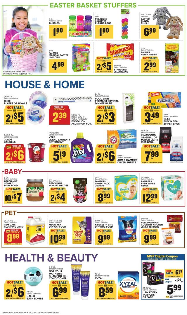 Food Lion Ad from 03/31/2021